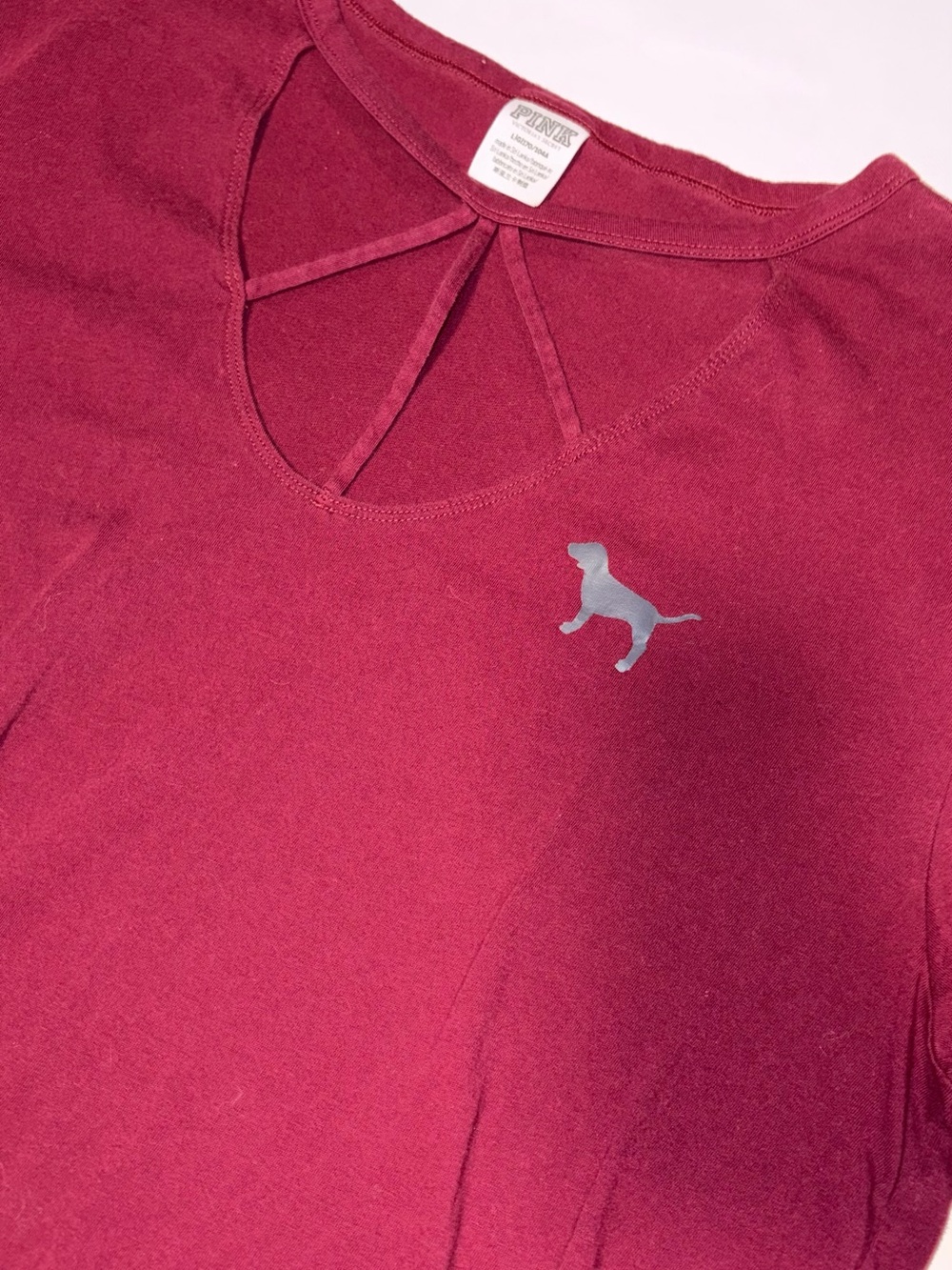 PINK Victoria's Secret Short Sleeve Tee in Berry
